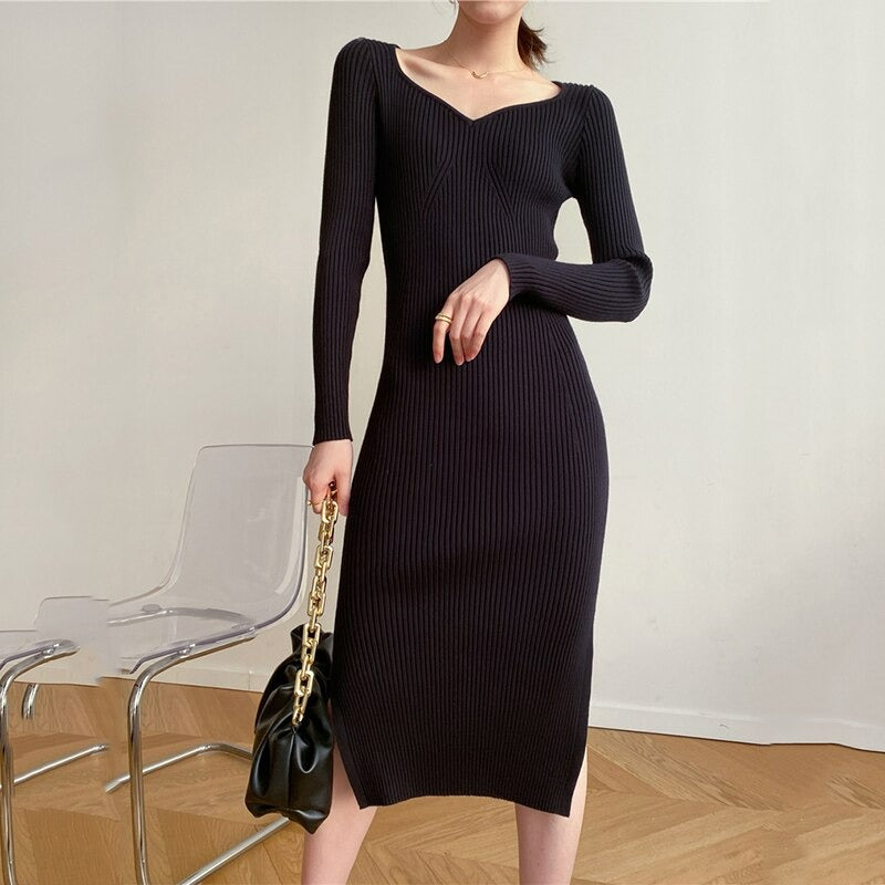 Retro V-Neck Office Lady Sweater Top For Women-Soco Hoodie