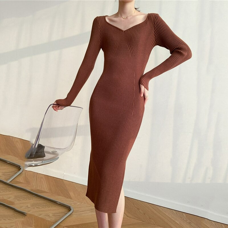 Retro V-Neck Office Lady Sweater Top For Women-Soco Hoodie