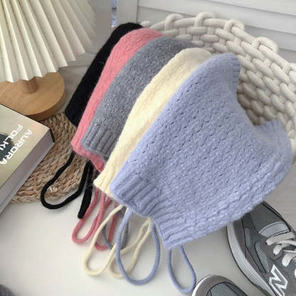 Long-Sleeved Knitted Cardigan With One-Piece-Soco Hoodie