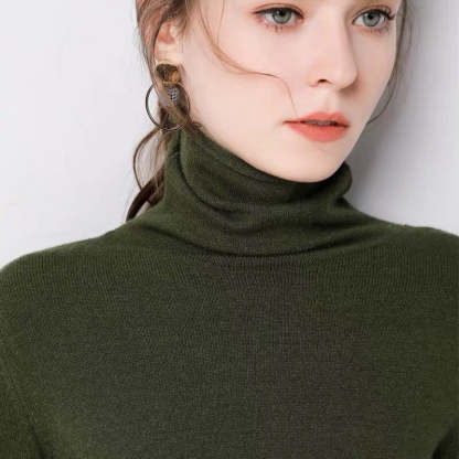 Soft Cashmere Slim-Fit Turtleneck Pullovers For Women-Soco Hoodie
