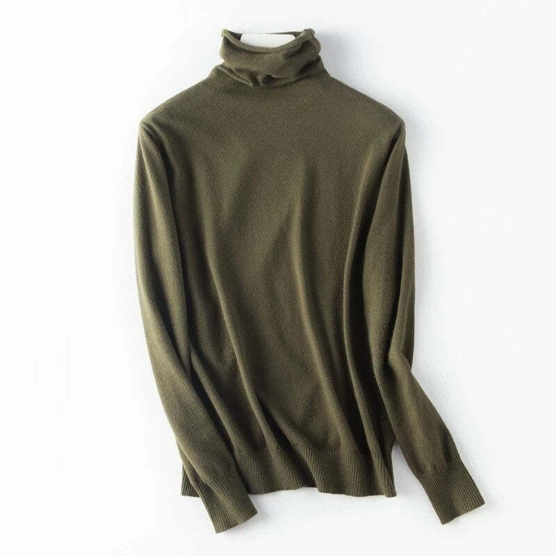 Soft Cashmere Slim-Fit Turtleneck Pullovers For Women-Soco Hoodie