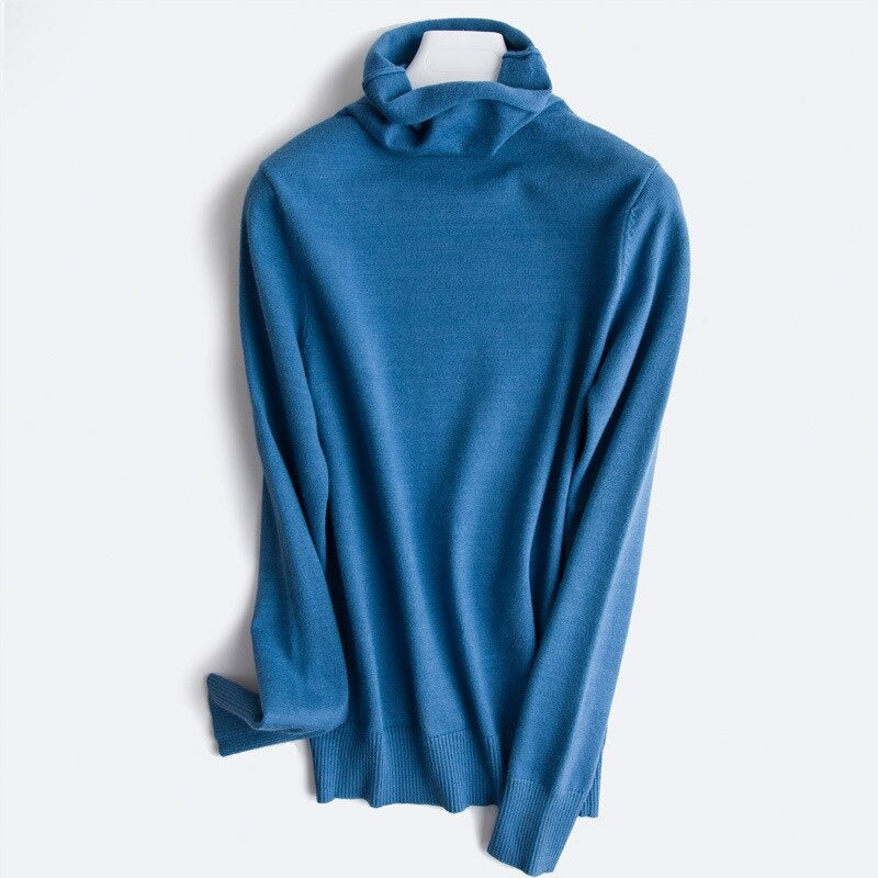 Soft Cashmere Slim-Fit Turtleneck Pullovers For Women-Soco Hoodie