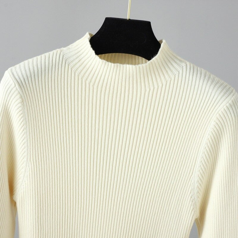 Knitted Ribbed Warm Sweater Dress-Soco Hoodie