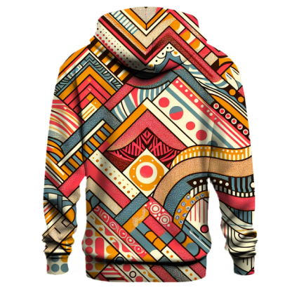Retro Radiance Patterns Hoodie