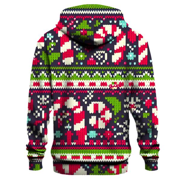 Candy Cane Twist Design Hoodie