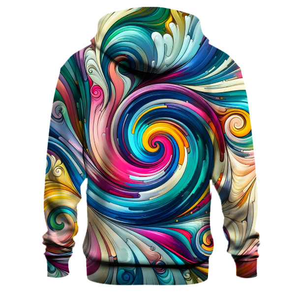 Colorful Abstract Swirls Hoodie