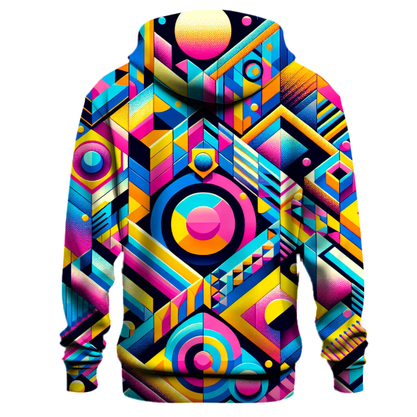 Neon Geometric Illusion Hoodie