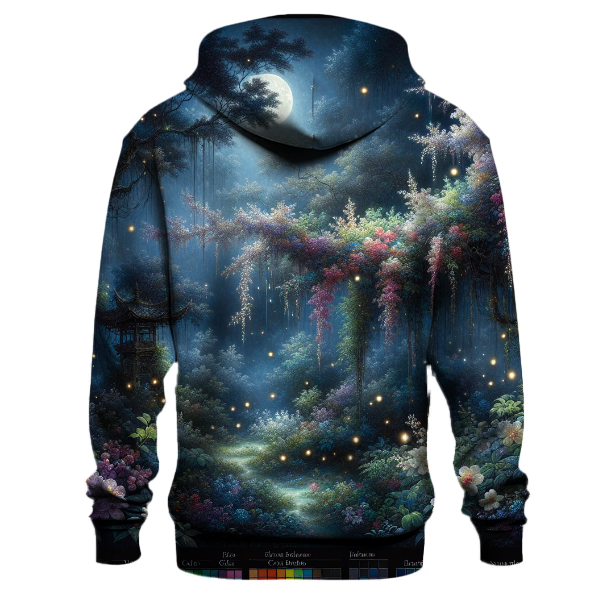 Enigmatic Midnight Garden Hoodie