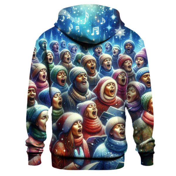 Joyous Christmas Carolers in the Snow Hoodie