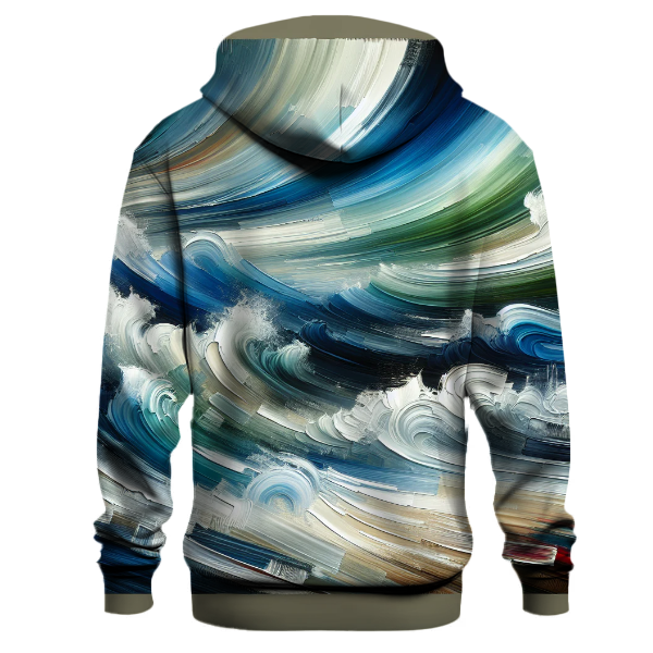 Abstract Expressionist Waves Hoodie