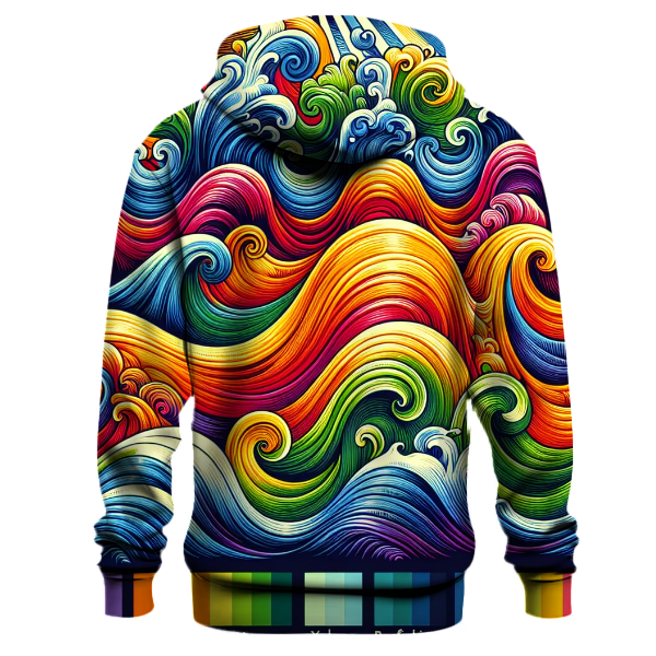 Dynamic Rainbow Waves Hoodie