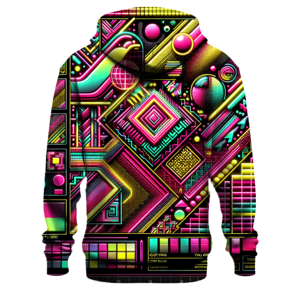 Neon Floral Fusion Hoodie