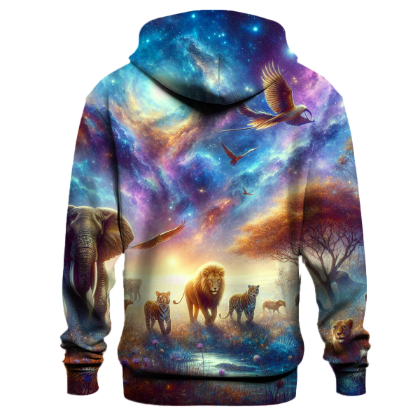 Galactic Wildlife Wonders Hoodie