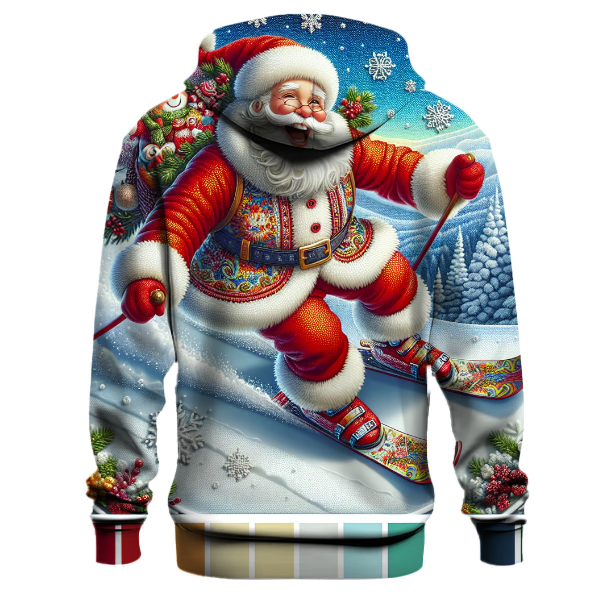 Skiing with Santa Hoodie