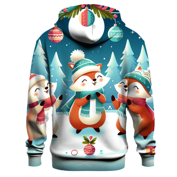 Festive Winter Animals Hoodie