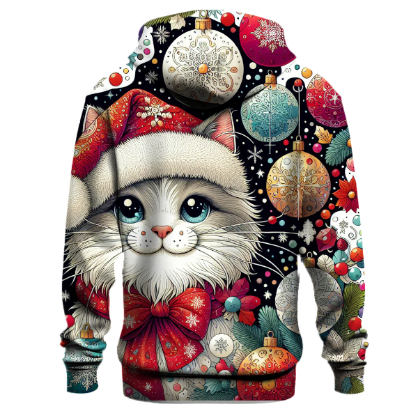 Charming Christmas Cat Scene Hoodie