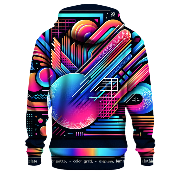 Neon Geometric Rhythms Hoodie