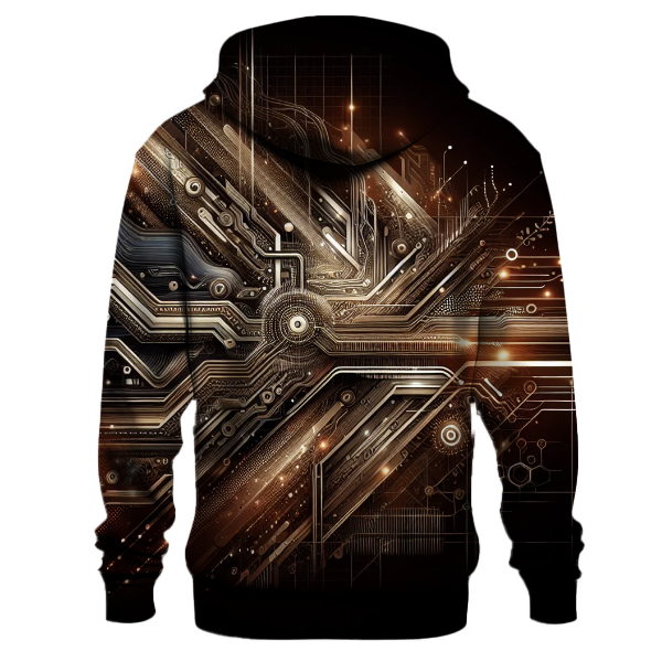 Futuristic Circuit Board Design Hoodie