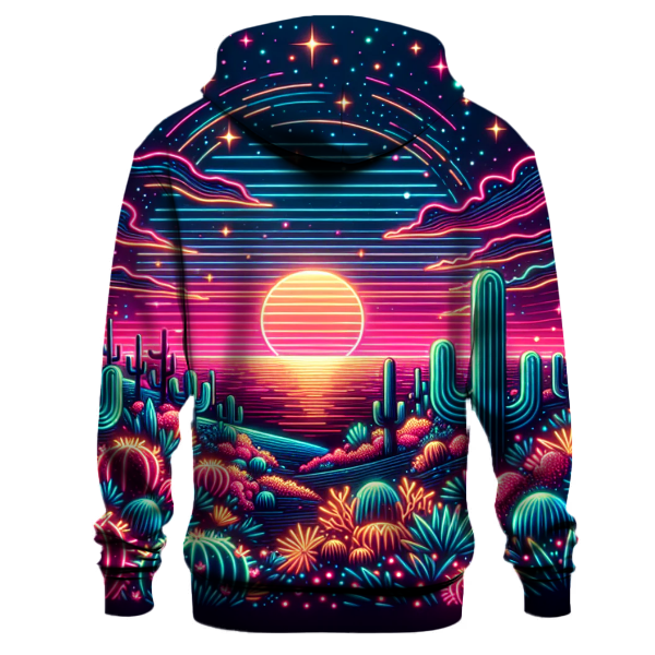 Neon Desert Mirage Hoodie