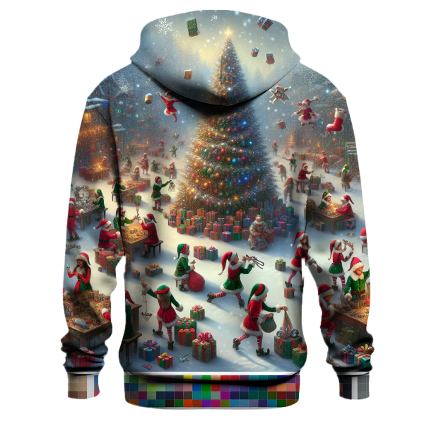 Holiday Adventure with Elves Design Hoodie