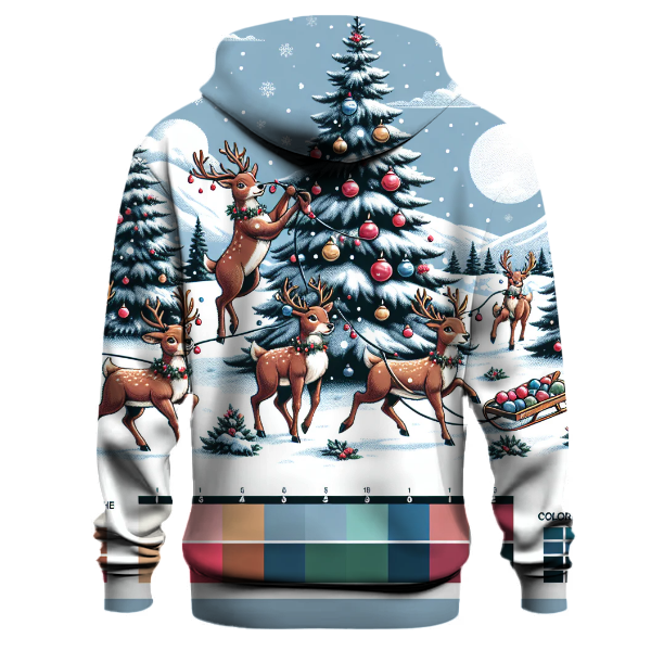 Rustic Reindeer Antics Hoodie