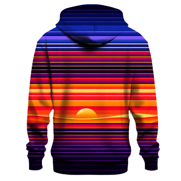 Electric Sunset Stripes Hoodie