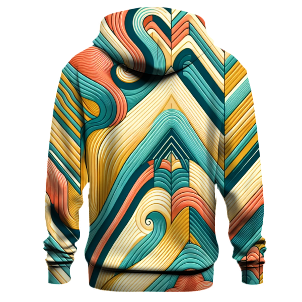 Chic Chevron Waves Hoodie
