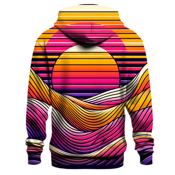 Vibrant Sunset Stripes Hoodie