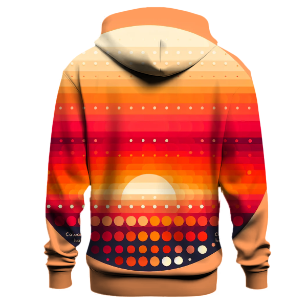 Fiery Coral Sunset Hoodie