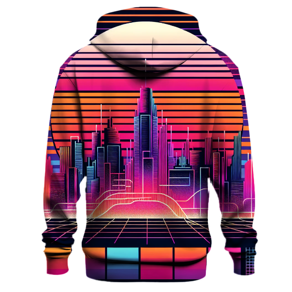 Neon Synthwave Sunset Hoodie