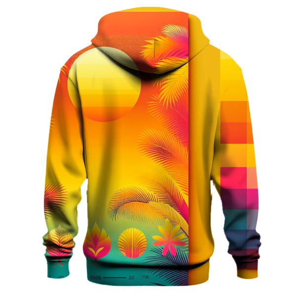 Bright Tropical Paradise Gradient Hoodie
