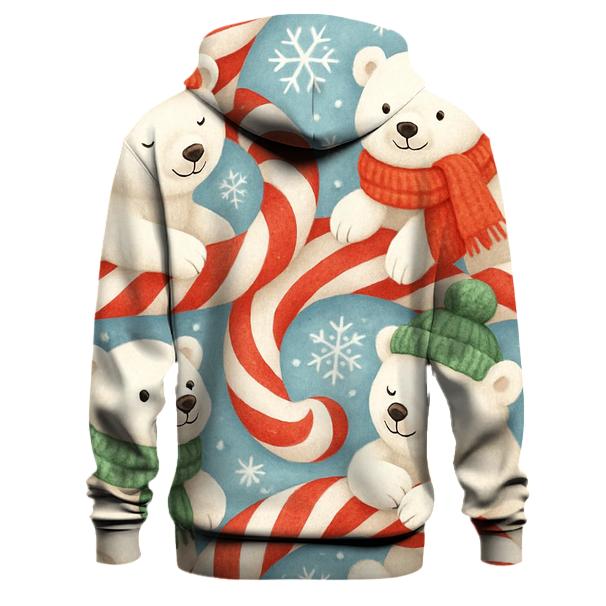 Peppermint Polar Bear Hoodie