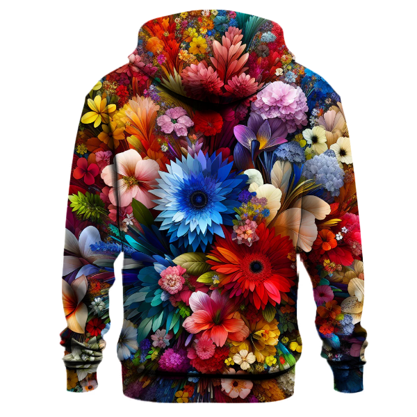 Dynamic Floral Burst Hoodie