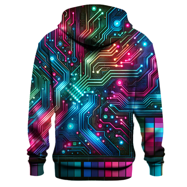 Neon Circuit Dreams Hoodie