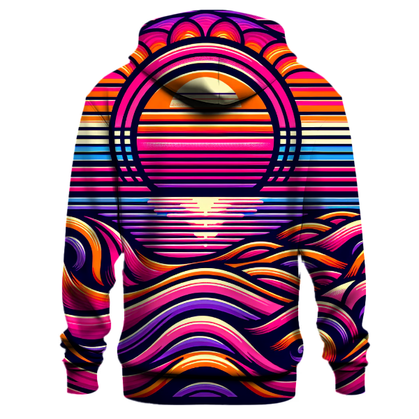 Neon Sunset Wave Hoodie