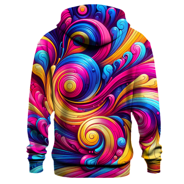 Electric Retro Swirls Hoodie
