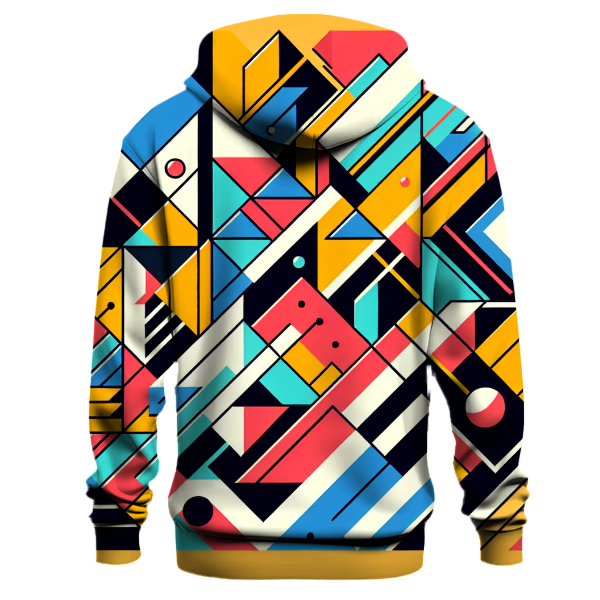 Vivid Retro Cubism Hoodie