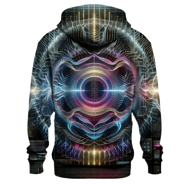 Digital Echo Waves Hoodie