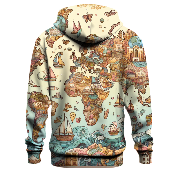 Wanderlust Map Designs Hoodie