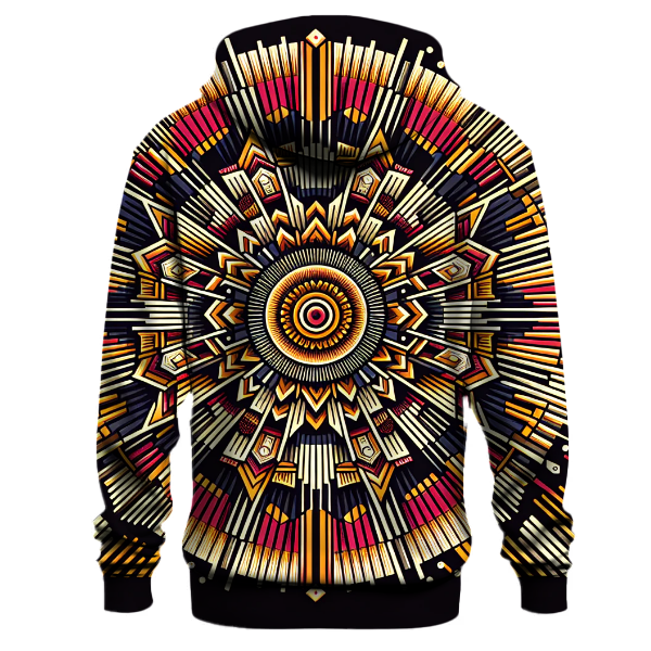 Geometric Sunburst Symphony Hoodie