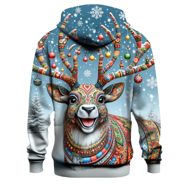 Cozy Knit Sweater Reindeer Hoodie