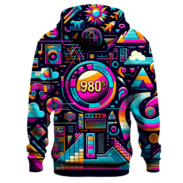 Colorful 80s Collage Hoodie