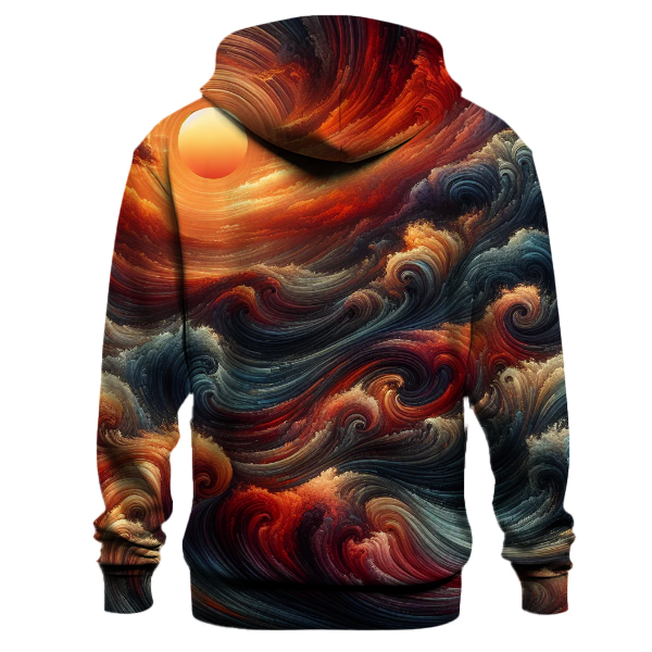 Crimson Wave Crescendo Hoodie