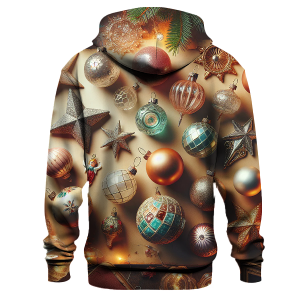 Vintage Christmas Ornament Collage Hoodie
