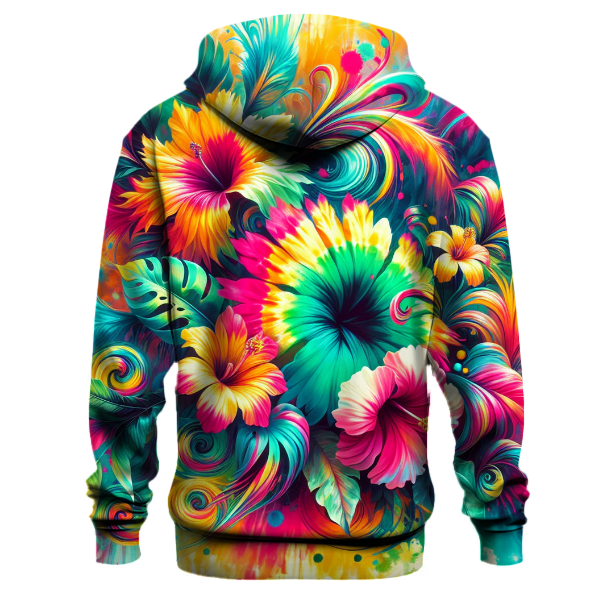 Vivid Tropical Splash Hoodie