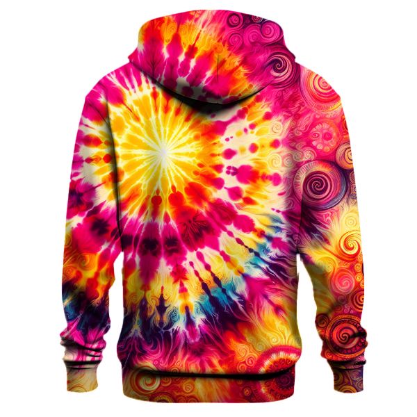 Electric Sunrise Tie-dye Design Hoodie
