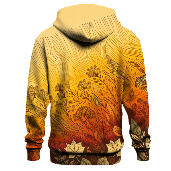 Golden Autumn Gradient Design Hoodie