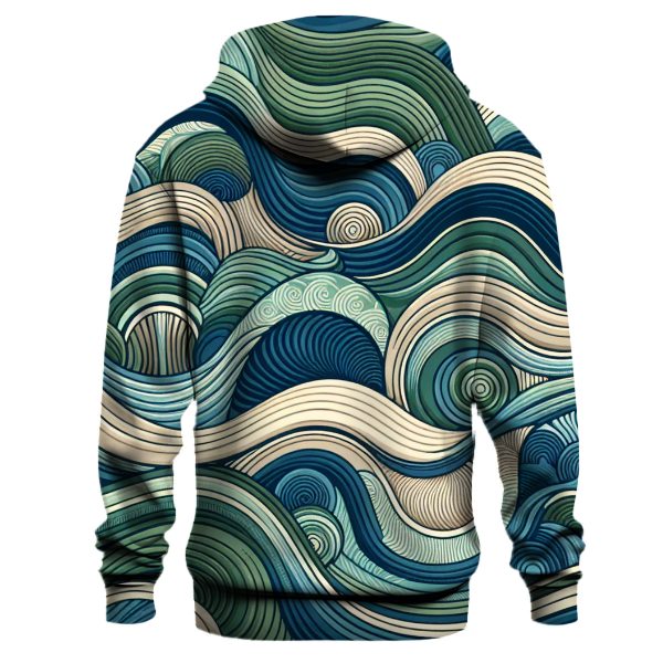 Ocean Wave Abstract Hoodie