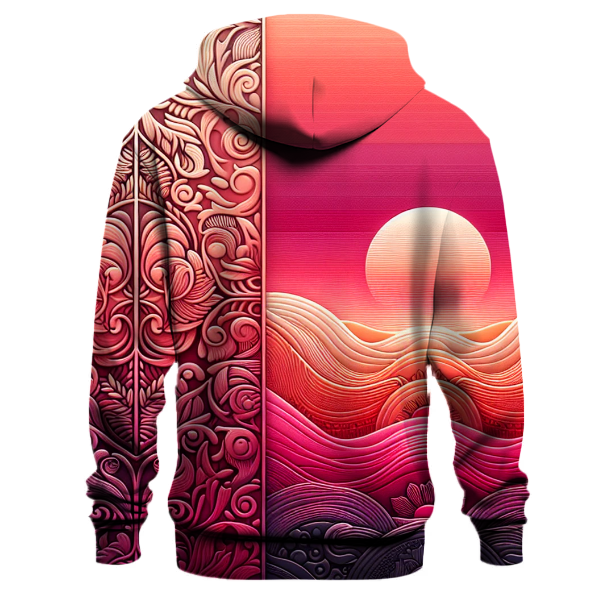 Floral Sunset Serenade Hoodie