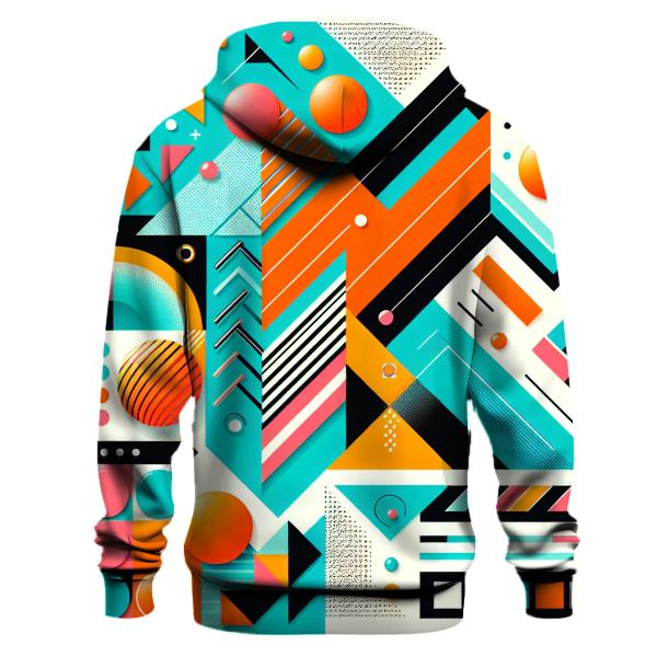 Funky 80s Geometric Patterns Hoodie